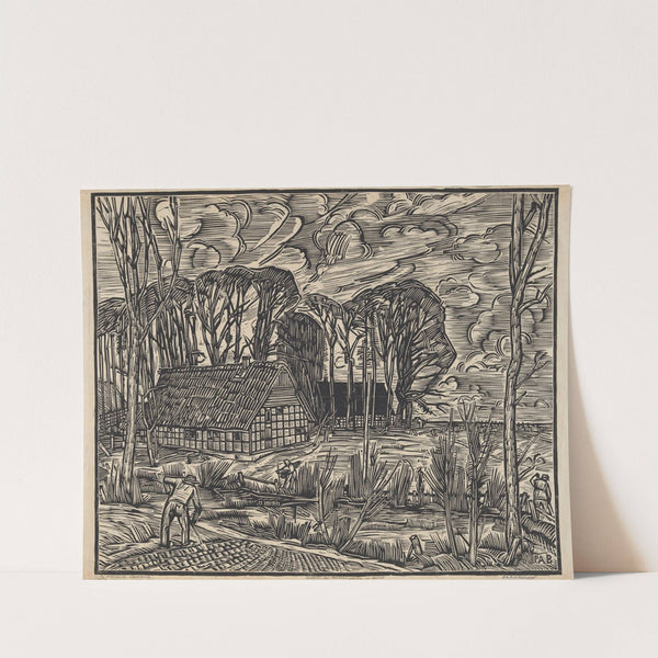 Westfalian Peasant Homestead in Autumn (1919) by Peter August Böckstiegel