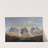 Wetterhorn, Mettenberg und Eiger mit den beiden dazwischenliegenden Grindelwaldgletschern by Johann Michael Sattler