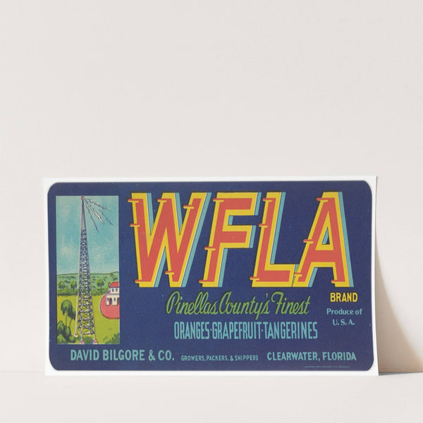 WFLA Brand Citrus Label (1940s)