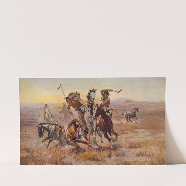 When Sioux and Blackfeet met (1902) by Charles Marion Russell