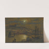 Whitby From Scotch Head, Moonlight On The Esk by John Atkinson Grimshaw