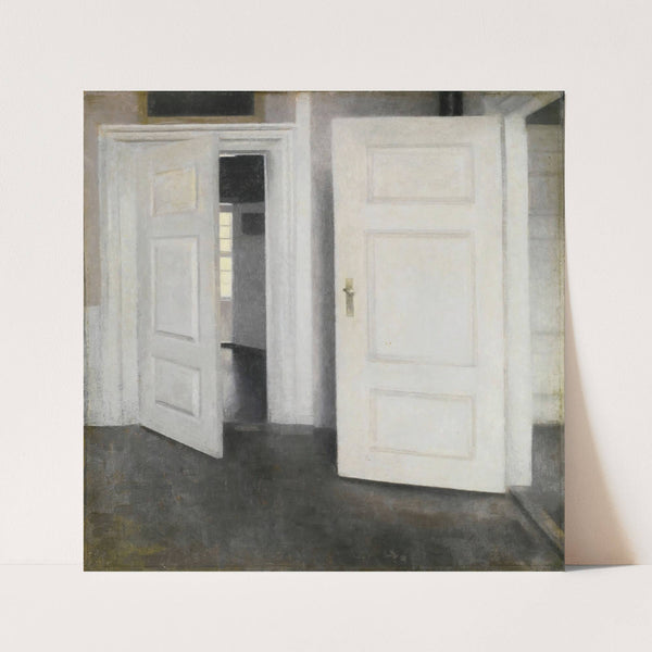 White doors, strandgade 30 by Vilhelm Hammershøi