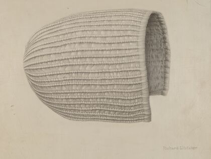 White Linen Corded Bonnet
