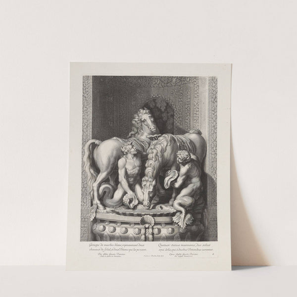 White marble scene, representing two horses of the sun, and two Tritons thinking of them (1676) by Etienne Baudet