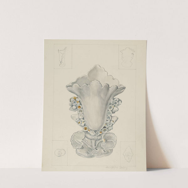 White Porcelain Vase by Josephine Lindley