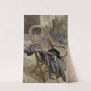 Wicker chair. Study for Modern Art (1888) by Carl Larsson