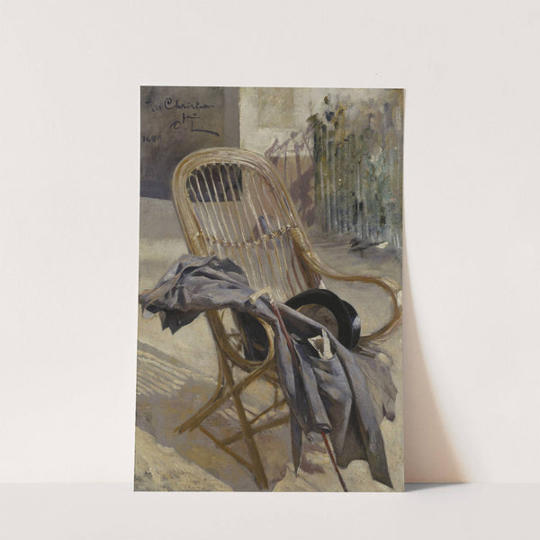Wicker chair. Study for Modern Art (1888) by Carl Larsson