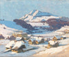 Wienerbruck and Ötscher mountain at snow,