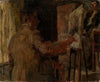 Wilhelm Trübner im Atelier