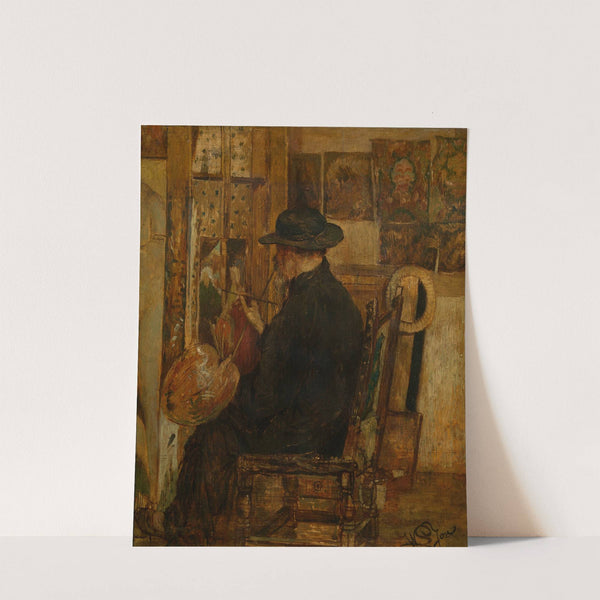 Willem Linnig I, the Painter’s Father in his Studio (1875) by Willem Linnig the Younger