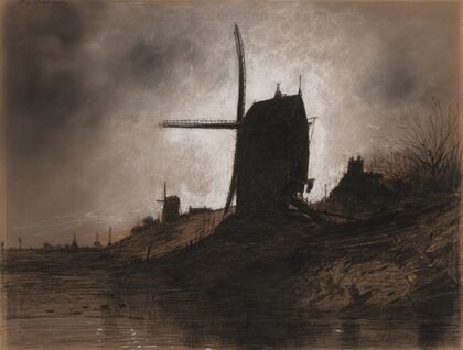 Windmills in a Landscape (c. 1850–90)