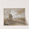 Windmills in a Landscape by Hubert Clerget