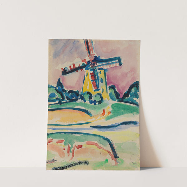 Windmühle (Eine Windmühle auf Fehmarn) (1908) by Ernst Ludwig Kirchner
