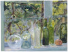 Windowsill with Bottles, a Glass Globe and an Apple