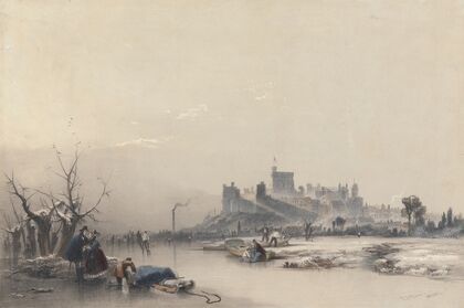 Windsor Castle from the Frozen River during the Great Frost — size preview