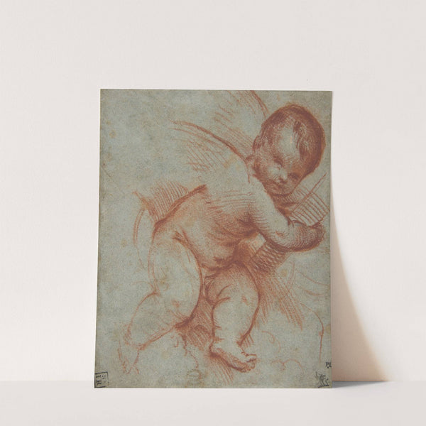 Winged Putto Holding the Base of a Cross (1477–1510) by Follower of Titian