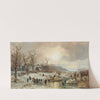 Winter Amusements in the Setting Sun (1879) by Adolf Stademann