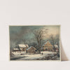 Winter in the country; a cold morning (1863) by Currier & Ives.
