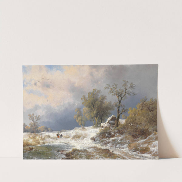 Winter landscape by Remigius Adrianus van Haanen