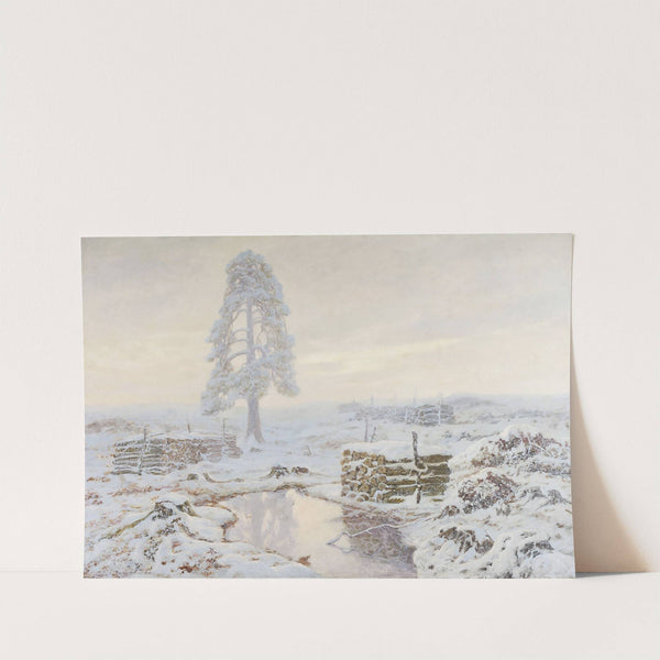 Winter landscape by Józef Rapacki