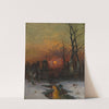 Winter Landscape At Sunset by Georg Fischhof