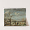 Winter Landscape near a Town with Bare Trees (c. 1650 - c. 1655) by Aert van der Neer