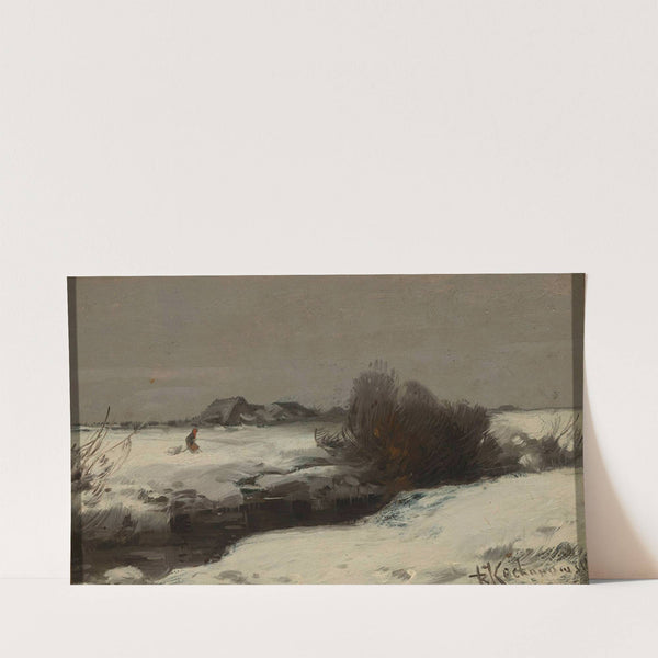 Winter landscape with a stream (between 1890 and 1900) by Roman Kazimierz Kochanowski