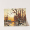 Winter Landscape With Birch In The Evening Light by Julius Sergius Klever