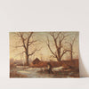 Winter Landscape With Brushwood Gatherer by Adolphe Appian