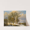 Winter Landscape With Cattle Drivers by Johann Bernhard Klombeck