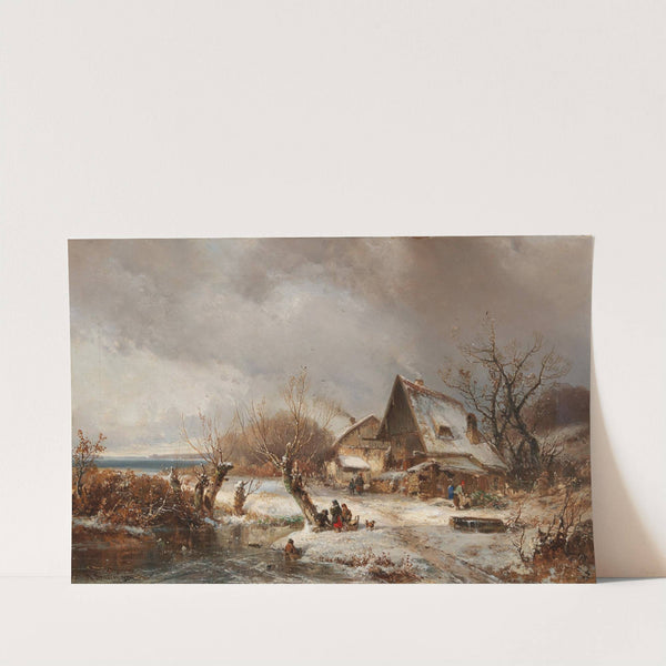 Winter Landscape With Farmstead by Adolf Stademann