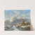 Winter landscape with figures on a frozen river by Frederik Marinus Kruseman