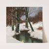 Winter Landscape With Rising Moon by Adolf Kaufmann