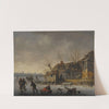 Winter landscape with skaters by Salomon van Ruysdael