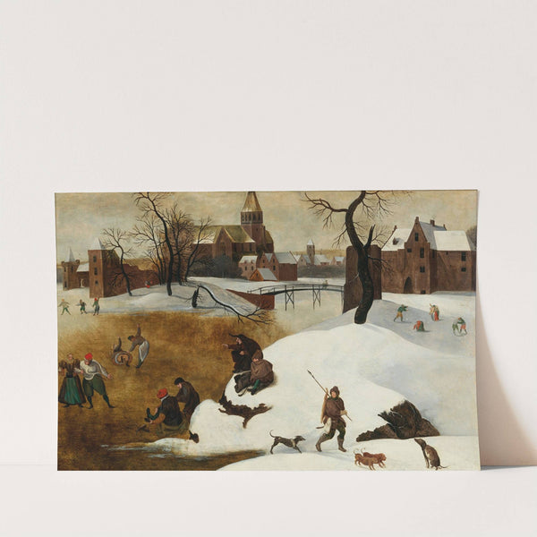 winter landscape with skaters by Abel Grimmer