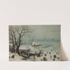Winter Landscape with Snowfall near Antwerp (1575) by Lucas van Valckenborch