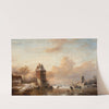 Winter Landscape with Windmills and Skaters by Jan Jacob Coenraad Spohler