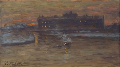 Winter Night by the Stockholm Ström
