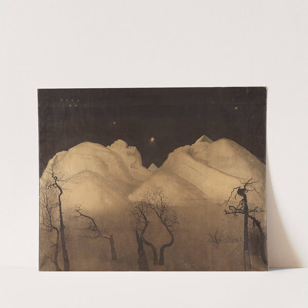 Winter Night in the Mountains. Study by Harald Sohlberg