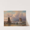 Winter Pleasures on the Ice outside a Dutch Town by Elias Pieter van Bommel