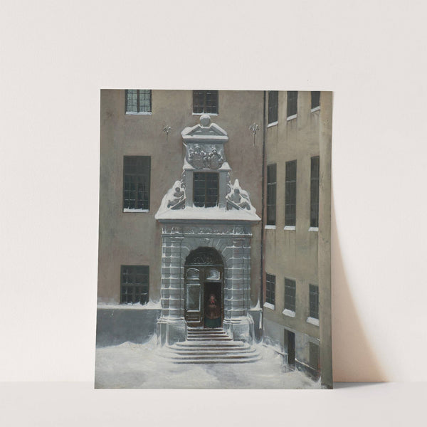 Winter Scene from the Present Foreign Office, Stockholm by Carl Stefan Bennet