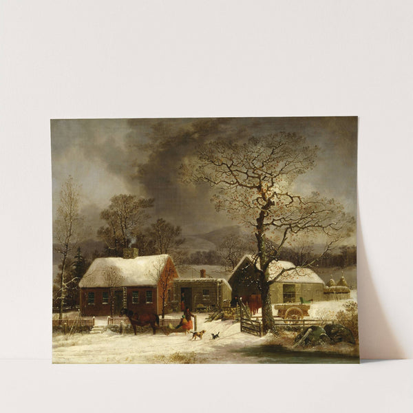 Winter Scene in New Haven, Connecticut (ca. 1858) by George Henry Durrie