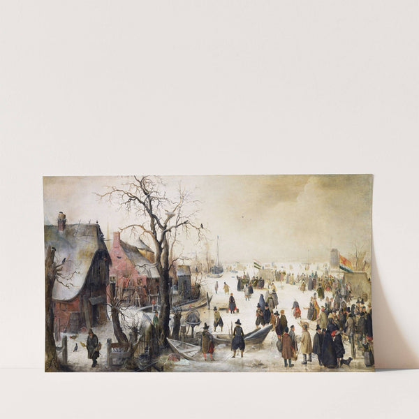 Winter Scene on a Canal by Hendrick Avercamp