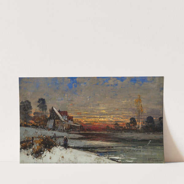 Winter Sunset by Georg Fischhof