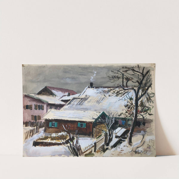 Winterlandschaft (Dorf bei Wasserburg am Inn) by Otto Geigenberger
