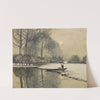 Winterlandschaft mit Kahnfischer by Max Clarenbach