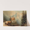 Winterlandschaft Mit Schlossanlage Im Gebirge by Albert Bredow