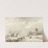 Winterlandschap met schaatsenrijders bij een molen (1827 - 1897) by Lodewijk Johannes Kleijn