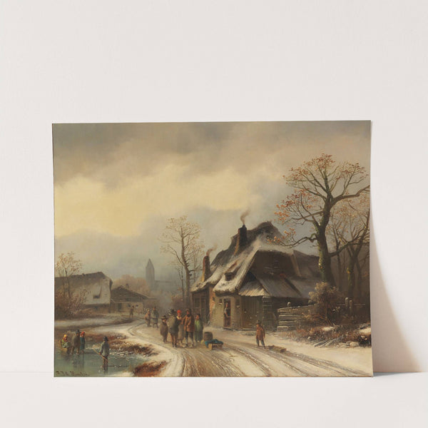 Winterliche Dorfansicht (Ca. 1860-1880) by Anton Doll