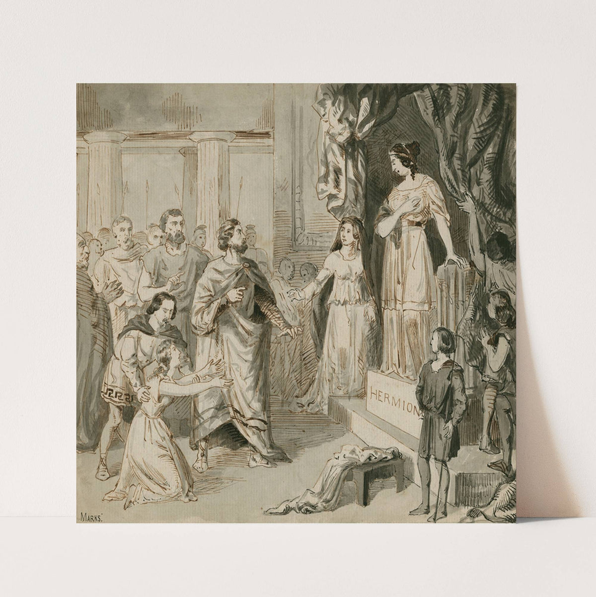 Winter’s Tale, Leontes, Hermione, Pauline, etc by Henry Stacy Marks